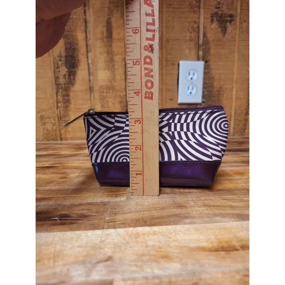 Estée‎ Lauder Purple Tan Zipper Makeup Cosmetic Travel Bag